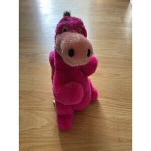 Vintage 1980 Flintstones Dino Plush Stuffed Animal Toy Mighty Star Hanna Barbera